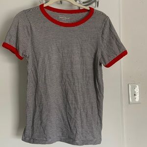 STRIPPED FOR THE REPUBLIC DENIM T SHIRT